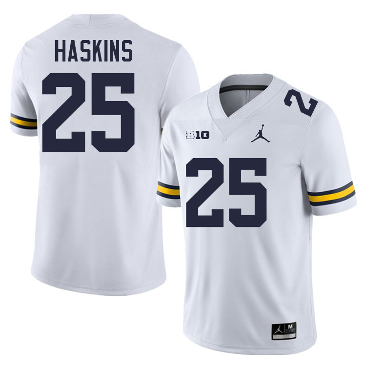 Hassan Haskins Michigan Jersey,Michigan Wolverines #25 Hassan Haskins Jersey Youth-White